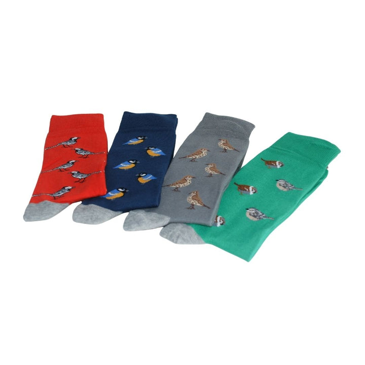 Lot de 4 paires de chaussettes en bambou Garden Birds