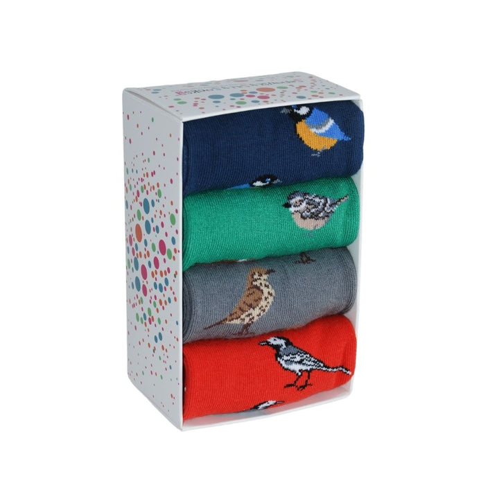 Lot de 4 paires de chaussettes en bambou Garden Birds