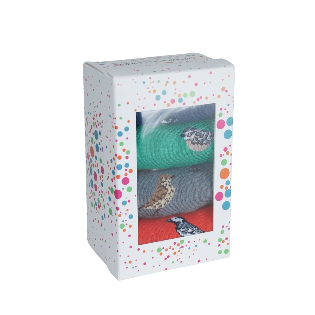 Lot de 4 paires de chaussettes en bambou Garden Birds