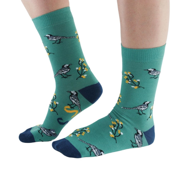 Lot de 4 paires de chaussettes en bambou Garden Birds