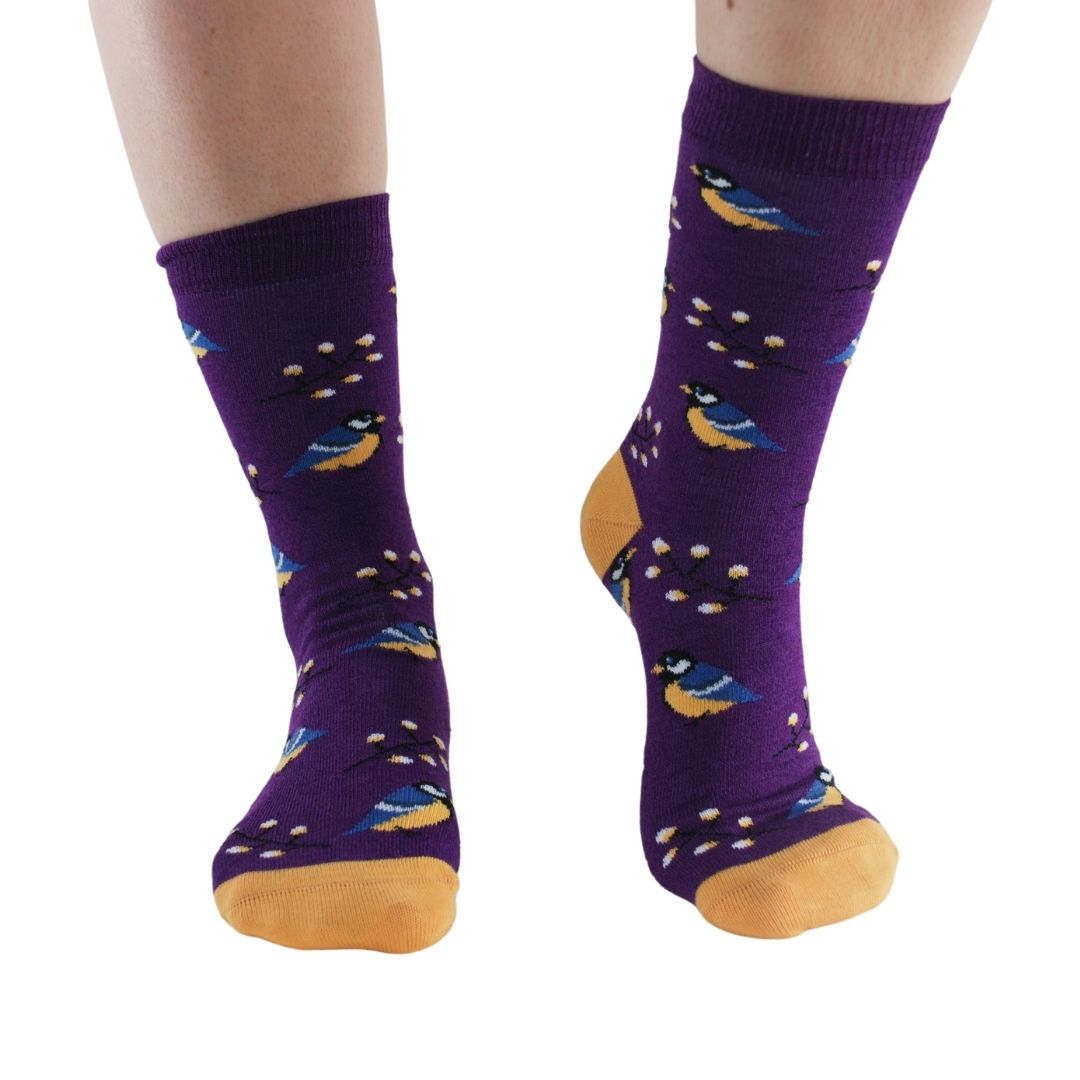 Garden Birds Bamboo Socks