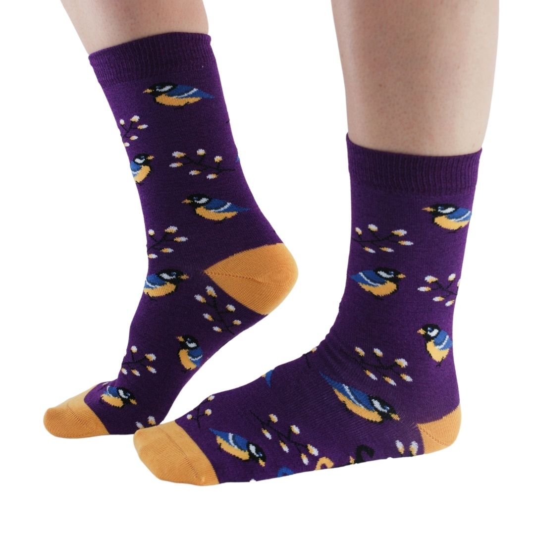 Garden Birds Bamboo Socks