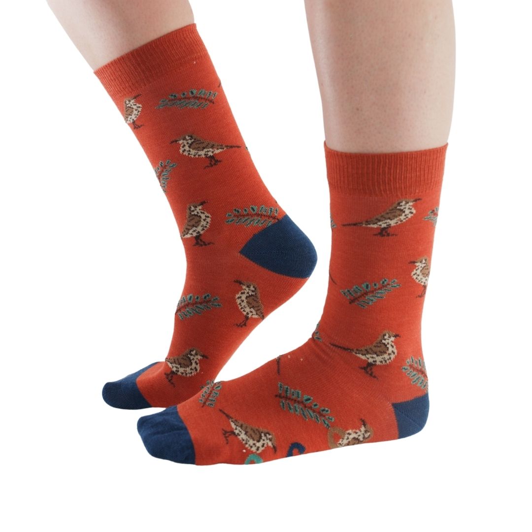 Lot de 4 paires de chaussettes en bambou Garden Birds