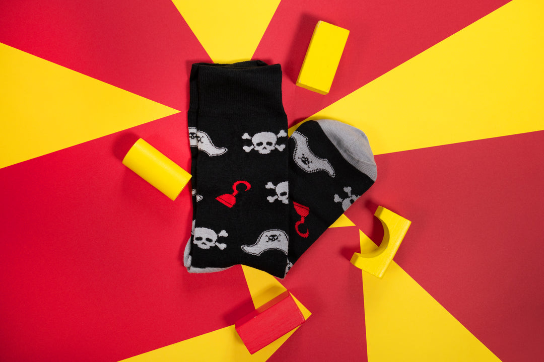 Lot de 4 paires de chaussettes en bambou Pirate