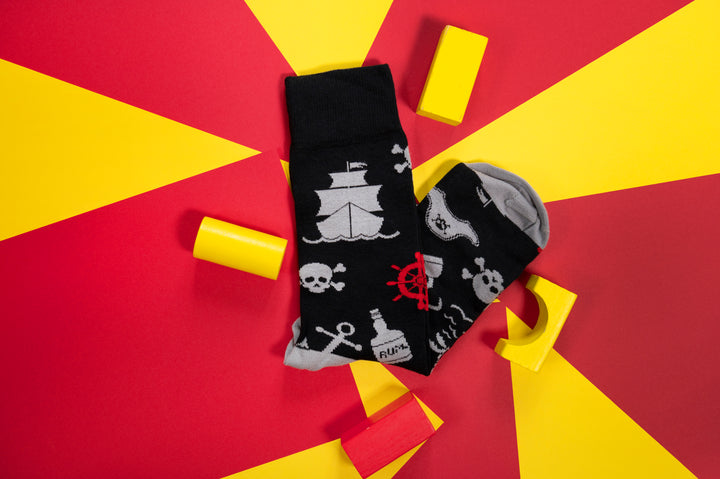 Lot de 4 paires de chaussettes en bambou Pirate