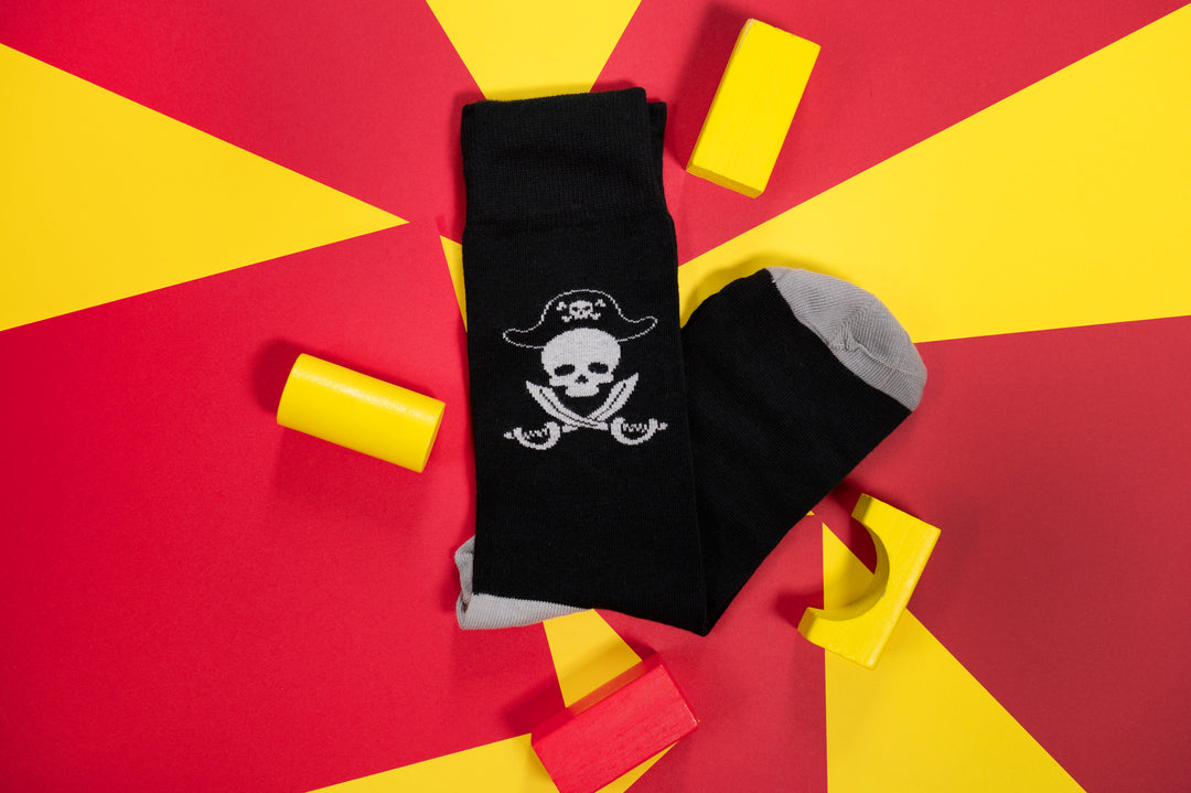 Lot de 4 paires de chaussettes en bambou Pirate