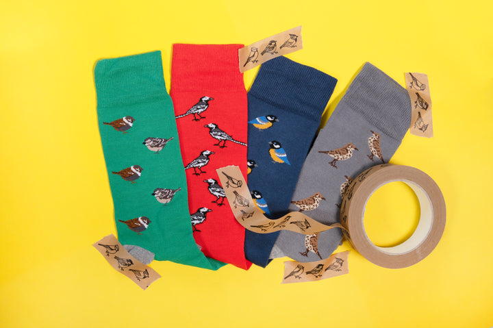 Lot de 4 paires de chaussettes en bambou Garden Birds