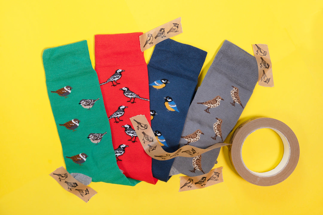 Lot de 4 paires de chaussettes en bambou Garden Birds