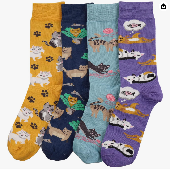 Cat 4 pairs Bamboo Socks